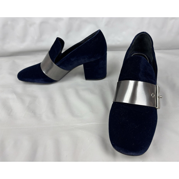 Premiata Navy Velvet Loafers Pumps Womens US 8.5 EU 39.5...